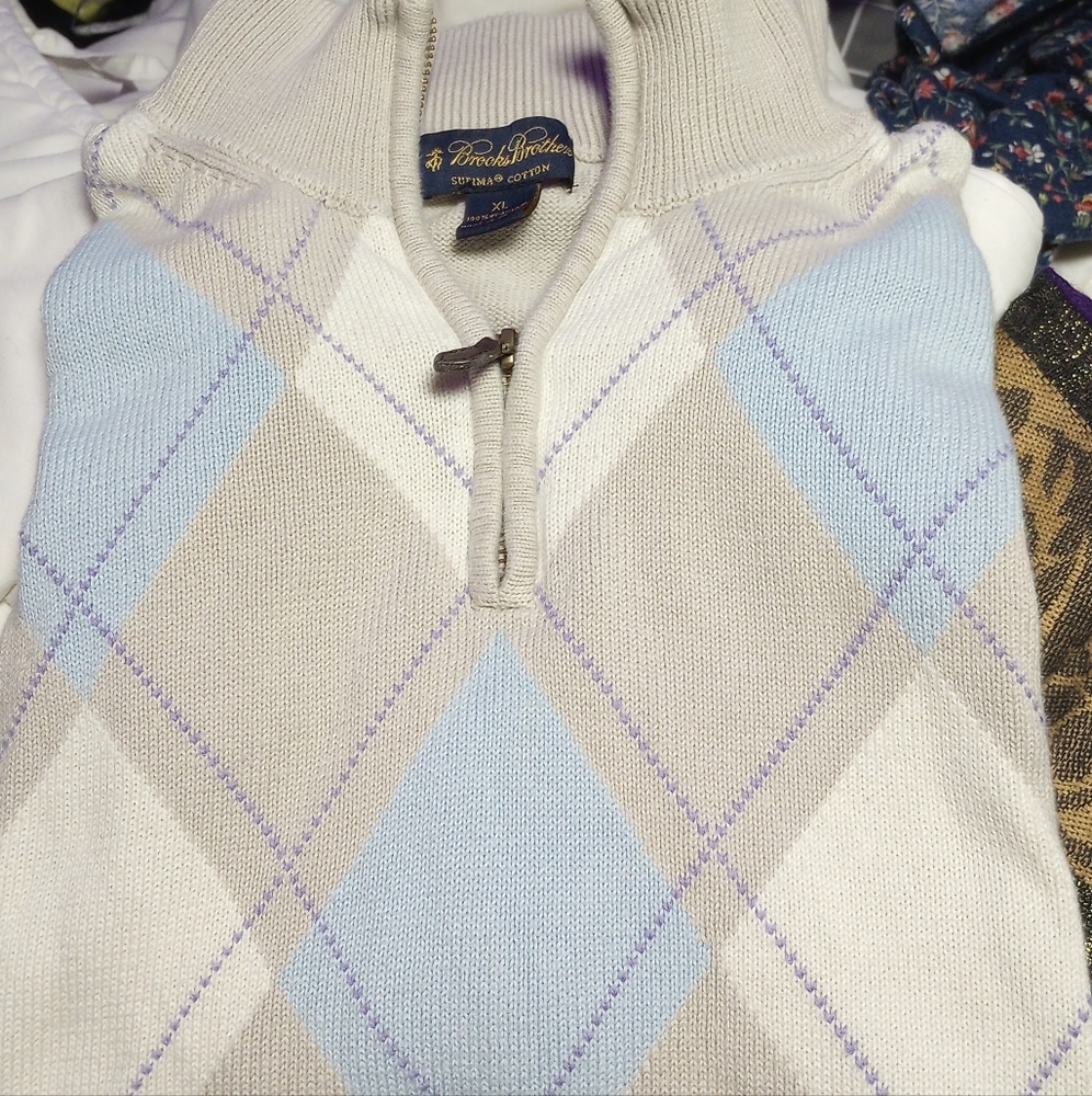 Men's Argyle Sweater XL